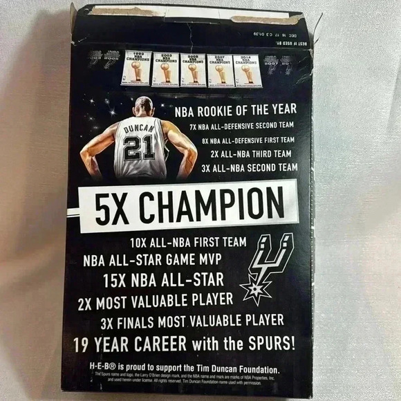 NBA Slam Duncan Oh Cereal- Limited Edition 2017‎ EMPTY - Picture 2 of 7